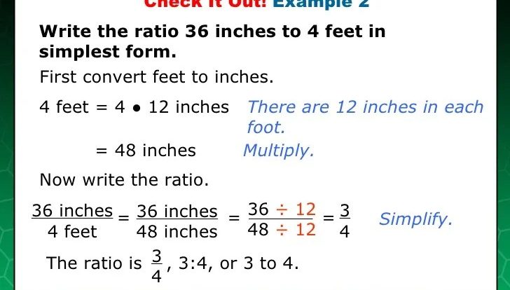 Write a ratio in simplified form of the vertical length