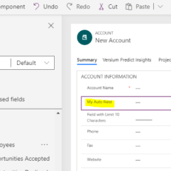 Click the field that most likely uses autonumber data type