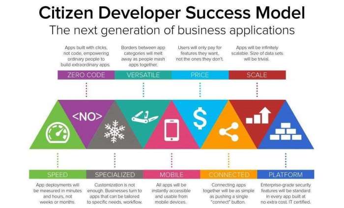 Citizen developer application creator micro-certification assessment