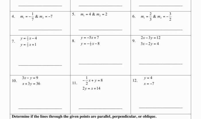 Parallel perpendicular lines worksheet answers